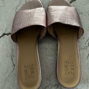 Naturalizer Lilac Metallic Leather Low heel slides